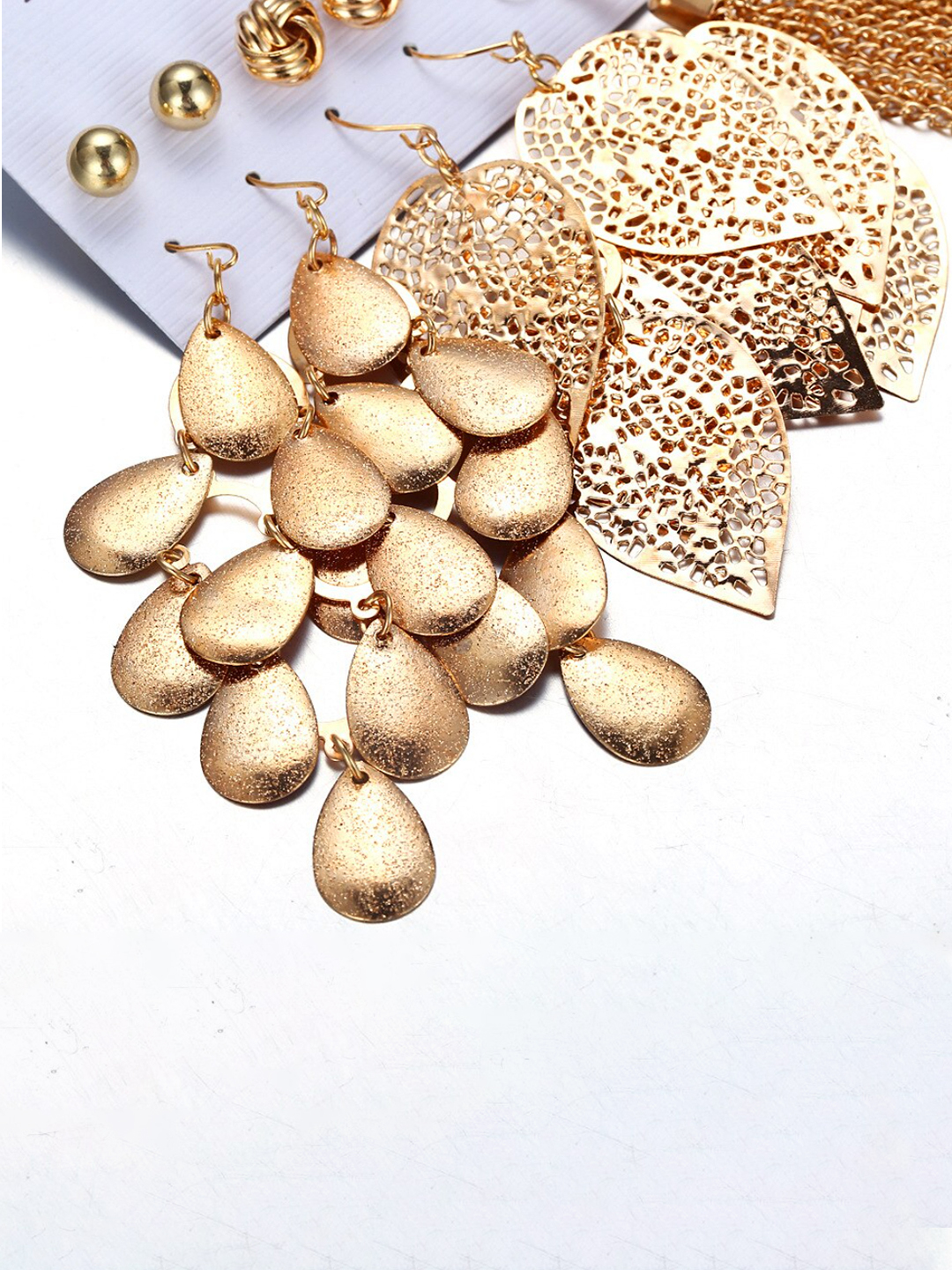 YouBella Jewellery Celebrity Inspired Gold Plated Earrings Combo for Girls and Women (Style 5)