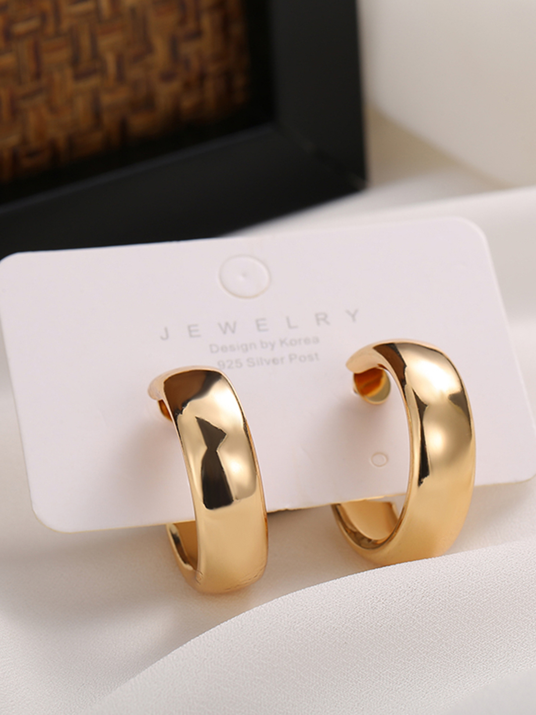 YouBella Jewellery Celebrity Inspired Earrings for women Hoop Earrings for Girls and Women (Gold)