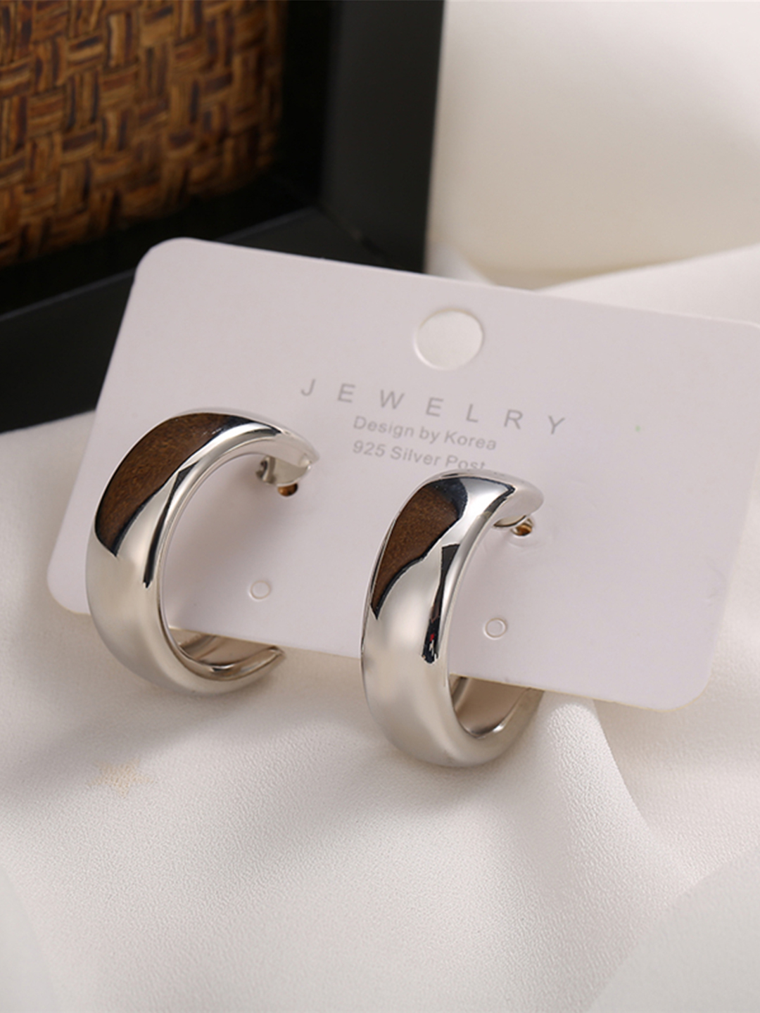 YouBella Jewellery Celebrity Inspired Earrings for women Hoop Earrings for Girls and Women (Silver)