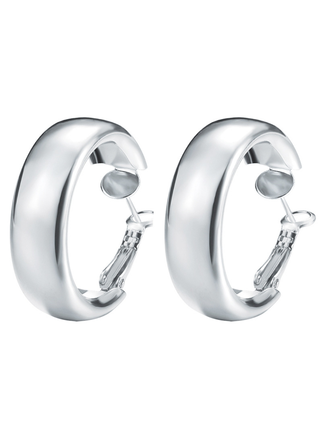 YouBella Jewellery Celebrity Inspired Earrings for women Hoop Earrings for Girls and Women (Silver)