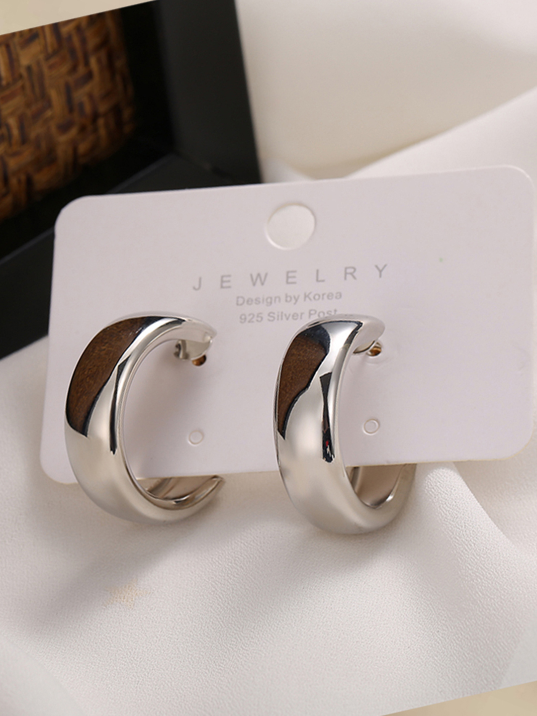 YouBella Jewellery Celebrity Inspired Earrings for women Hoop Earrings for Girls and Women (Silver)