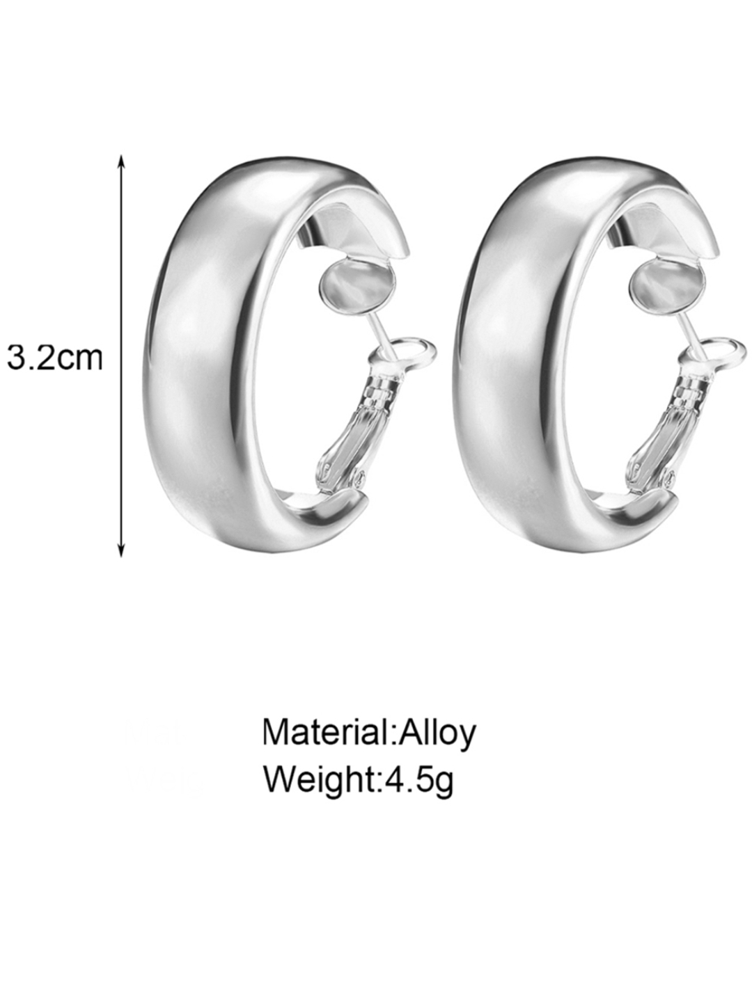 YouBella Jewellery Celebrity Inspired Earrings for women Hoop Earrings for Girls and Women (Silver)