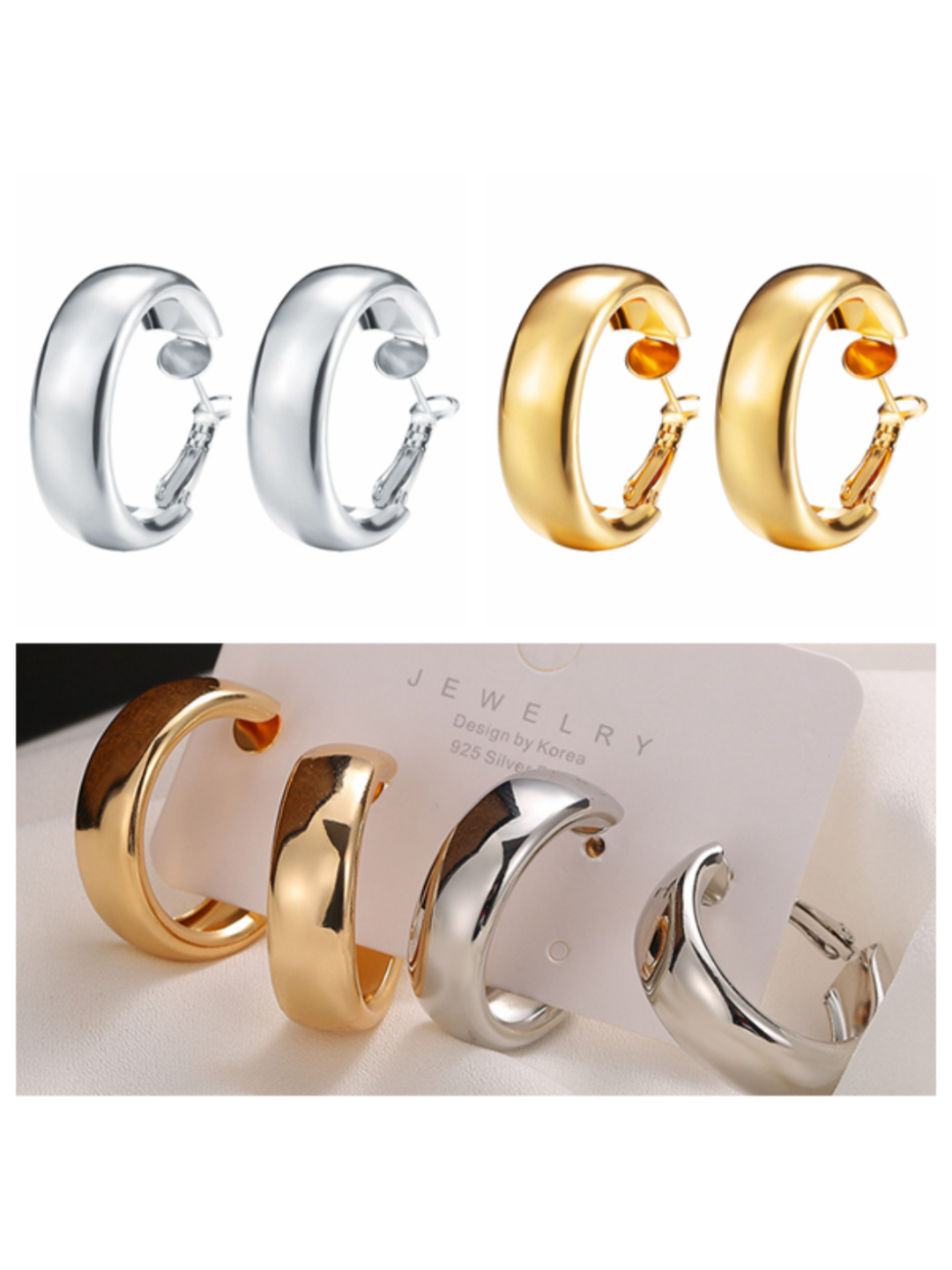 YouBella Jewellery Celebrity Inspired Earrings for women Hoop Earrings for Girls and Women (Combo)