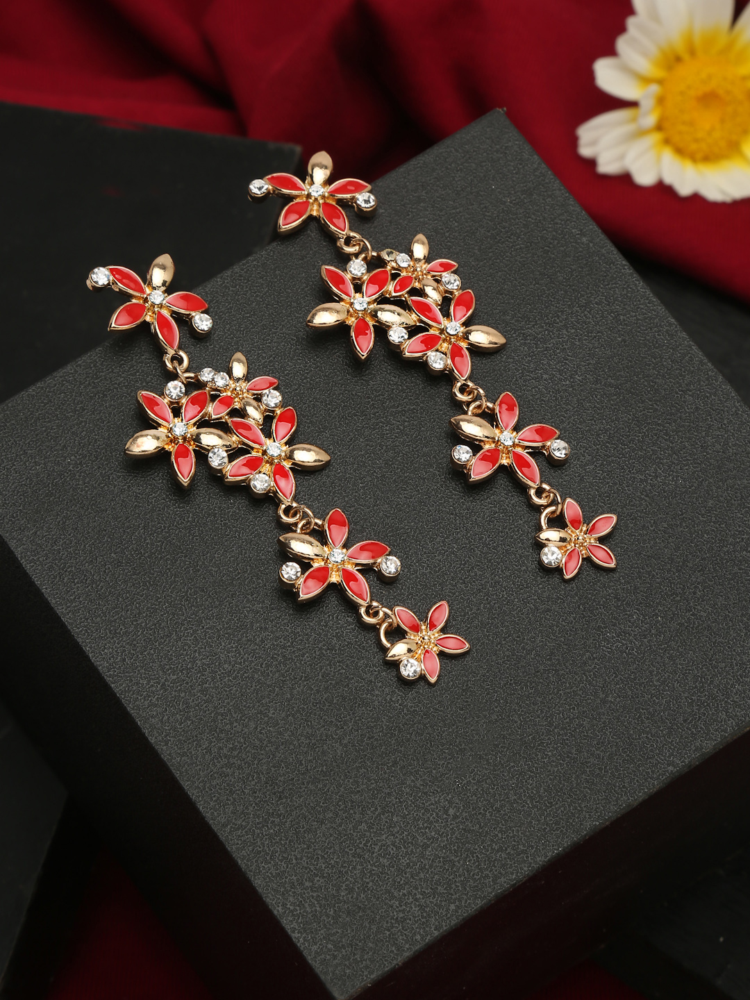 YouBella Jewellery Gold Plated Combo of Drop and Dangler Earrings for Girls and Women (Combo 2)