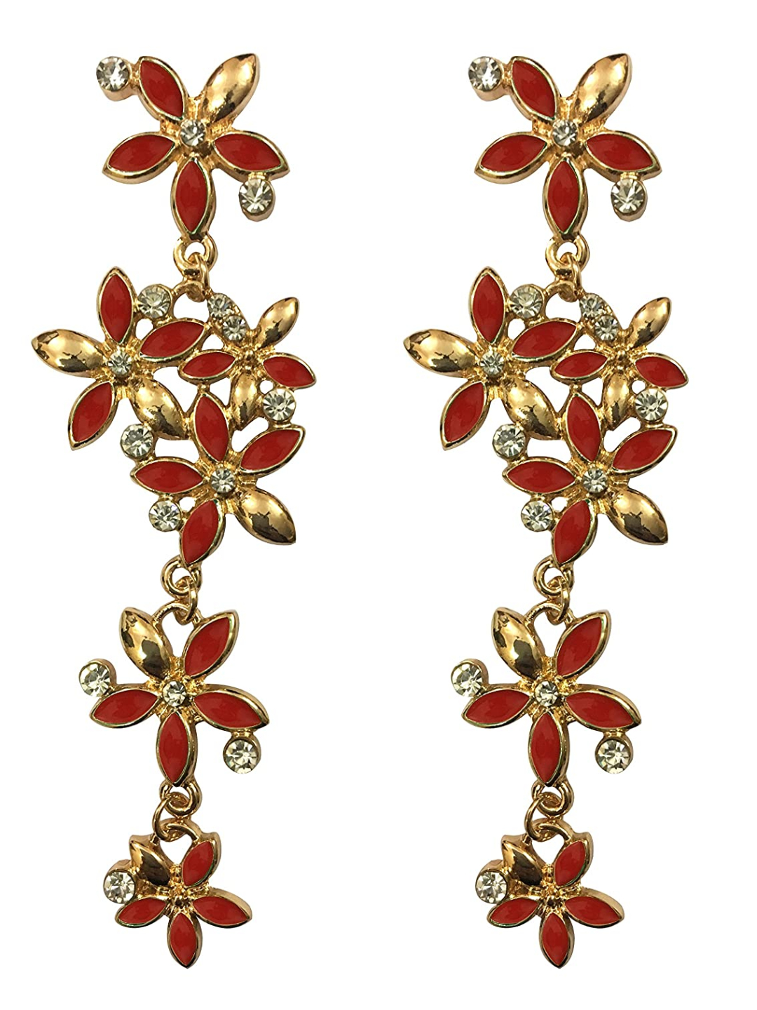 YouBella Jewellery Gold Plated Combo of Drop and Dangler Earrings for Girls and Women (Combo 2)