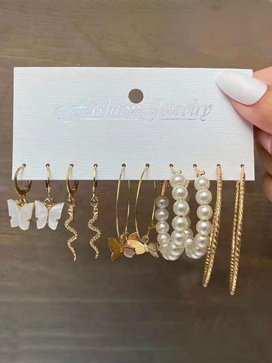YouBella Jewellery Gold Plated Combo Of 5 Hoop Earrings For Girls And Women (Gold) (Ybear_32945), Medium