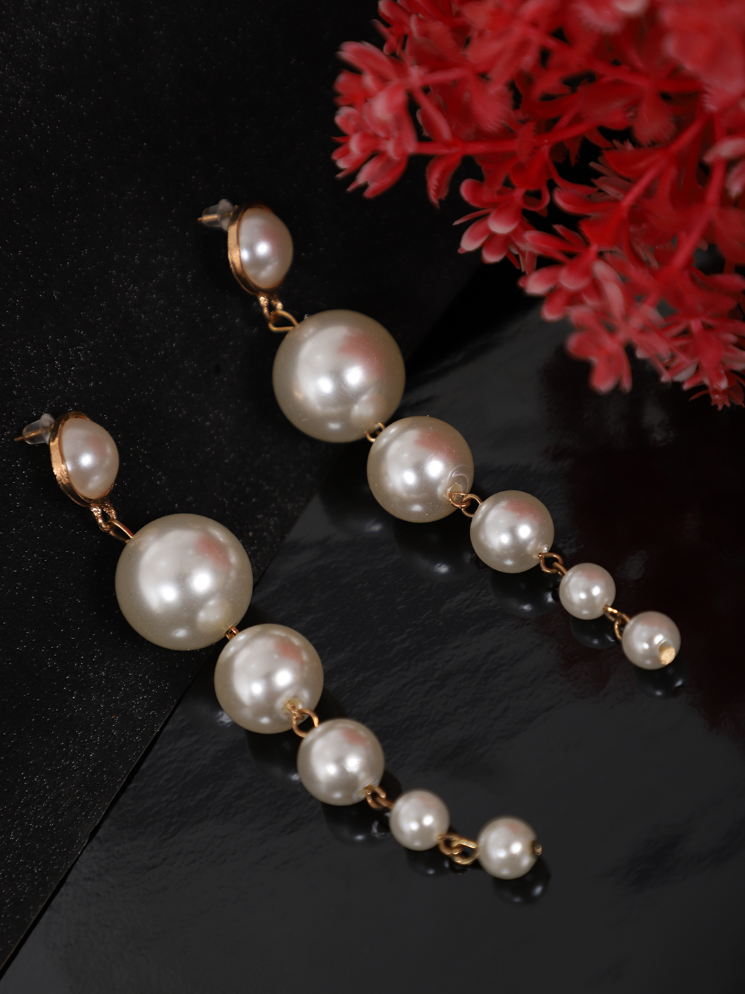 YouBella Jewellery Celebrity Inspired Pearl Long Dangler Earrings for Girls and Women (White) (YBEAR_32956), Large