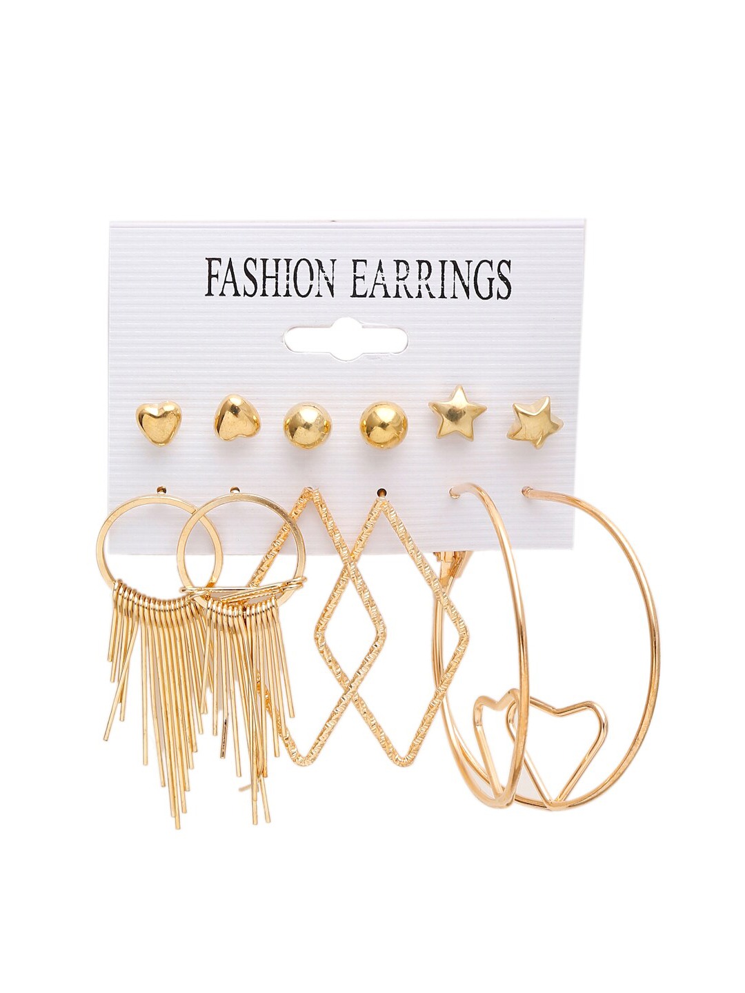 YouBella Jewellery Celebrity Inspired Gold Plated Earrings Combo for Girls and Women (Style 8)