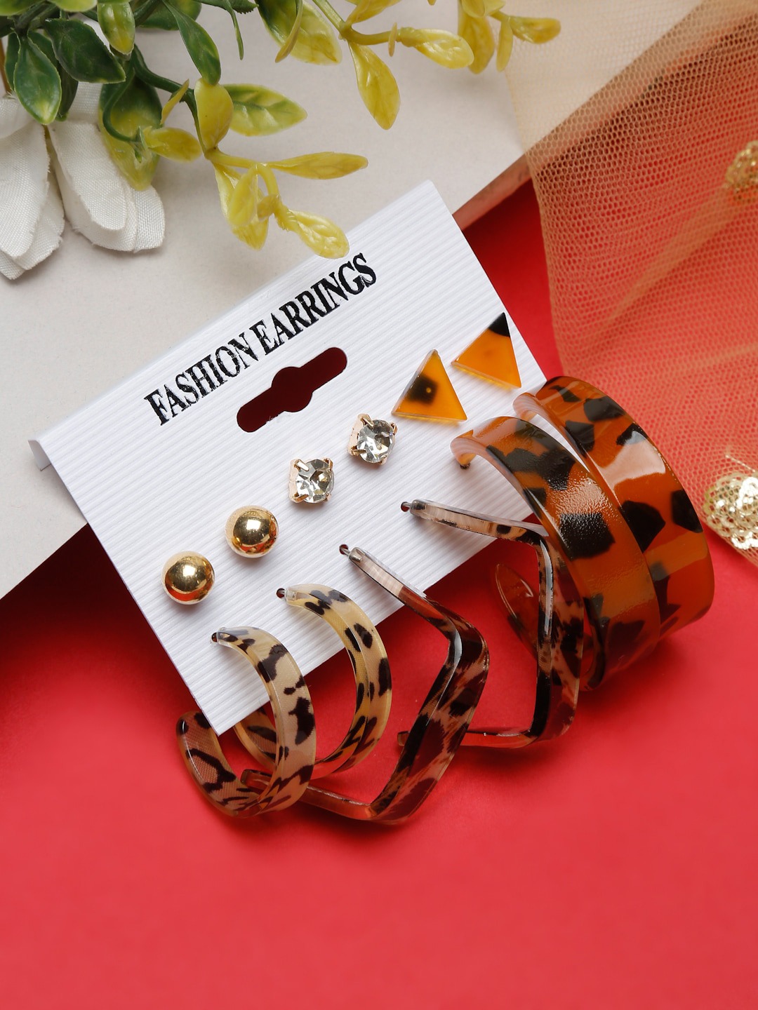 Multicoloured Contemporary Studs Earrings