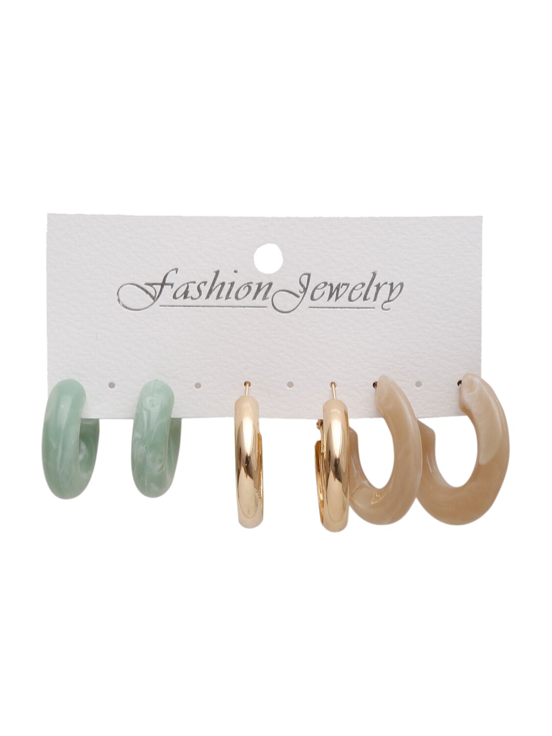 Woman Set of 2 Multicoloured Contemporary Studs Earrings