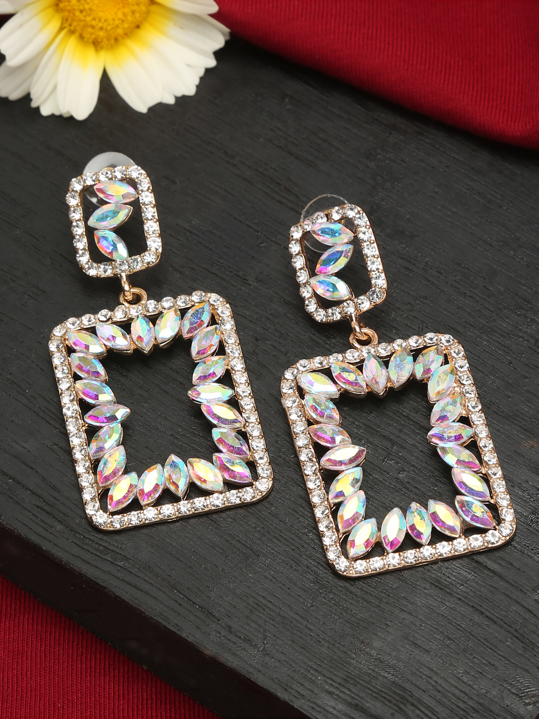 YouBella Jewellery Gold Plated Drop and Dangler Crystal Earrings for Girls and Women (Style 2)