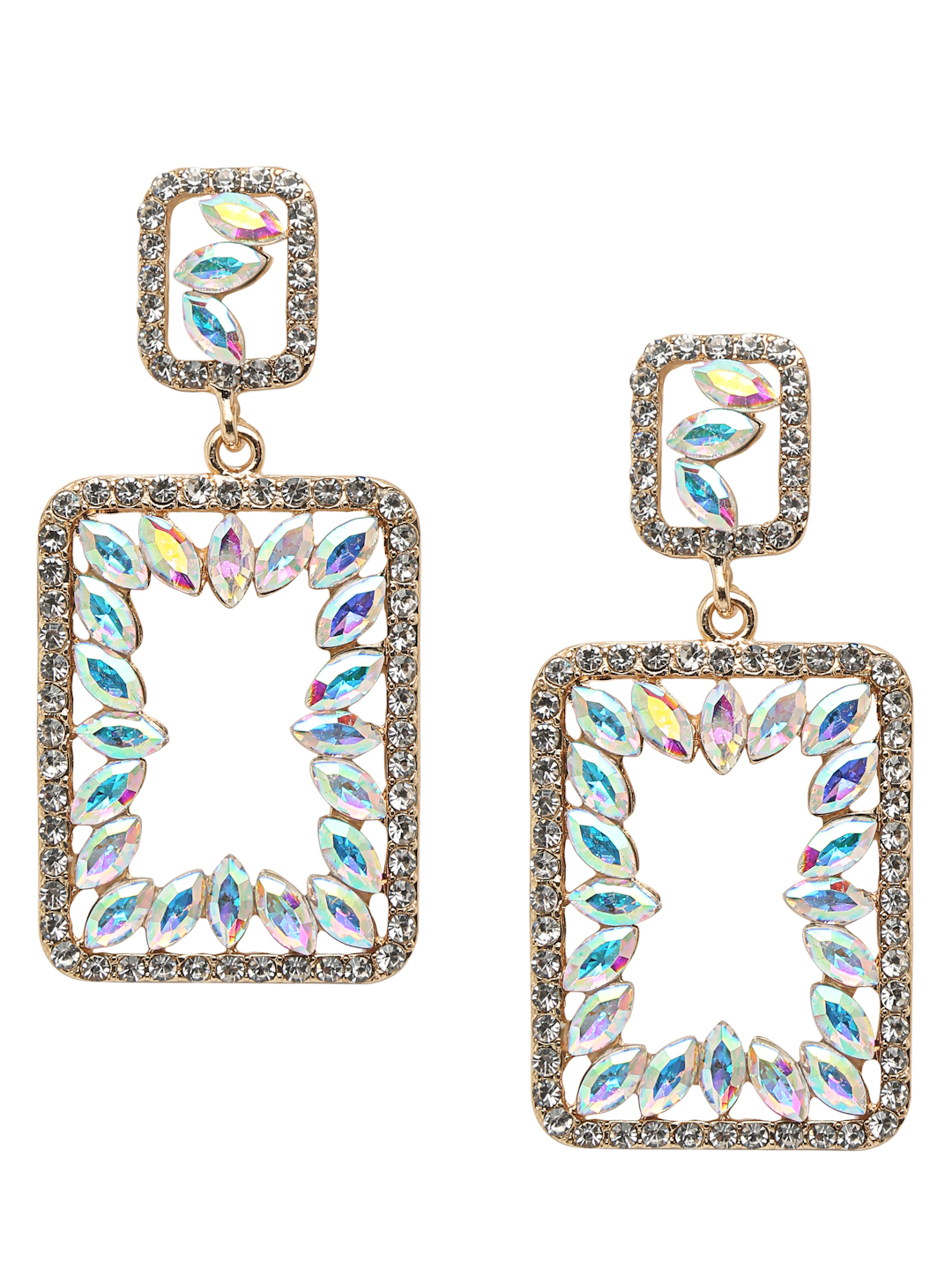 YouBella Jewellery Gold Plated Drop and Dangler Crystal Earrings for Girls and Women (Style 2)