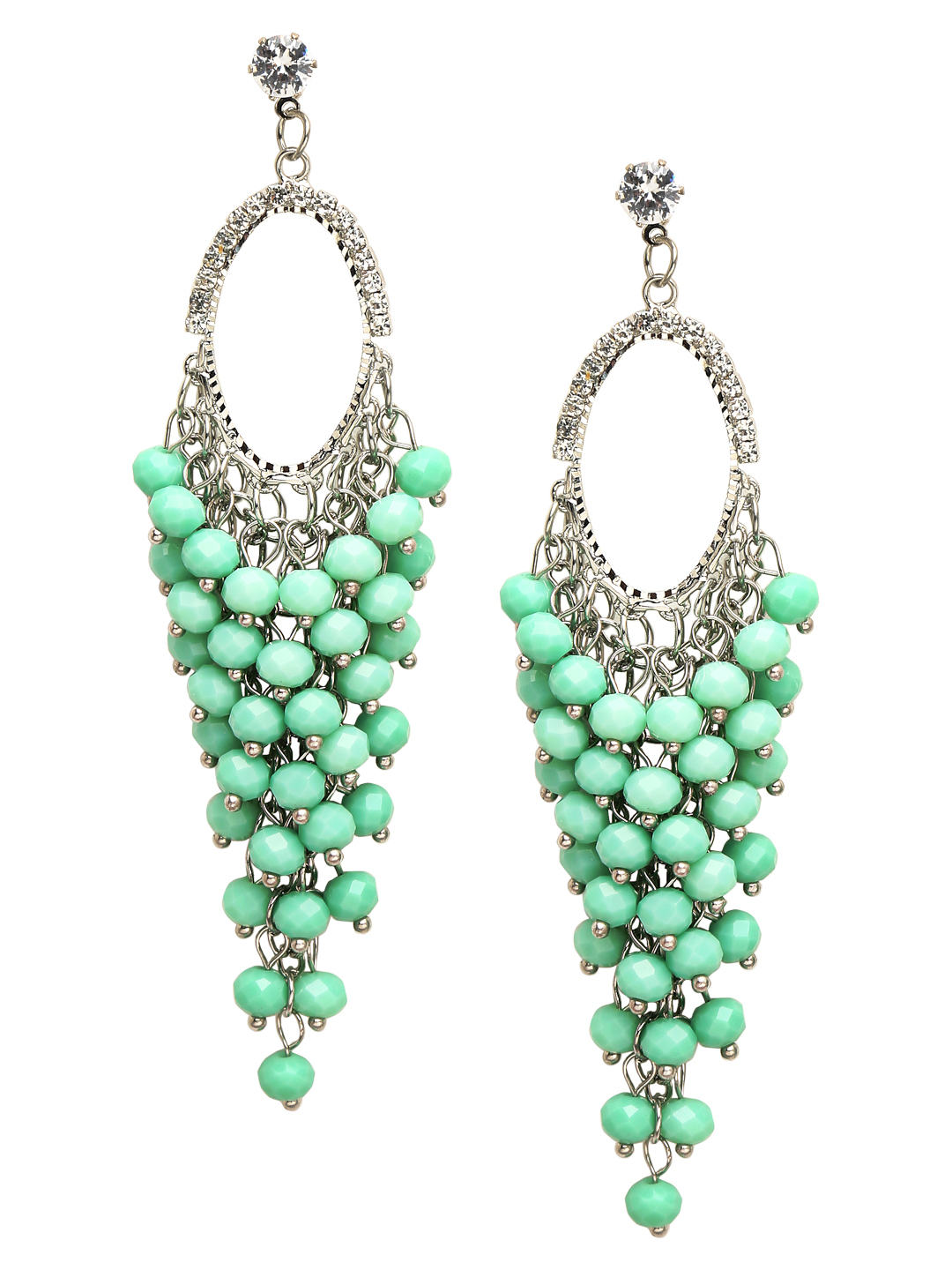 YouBella Earrings for women Jewellery Crystal Earings Earrings for Girls and Women (Green)