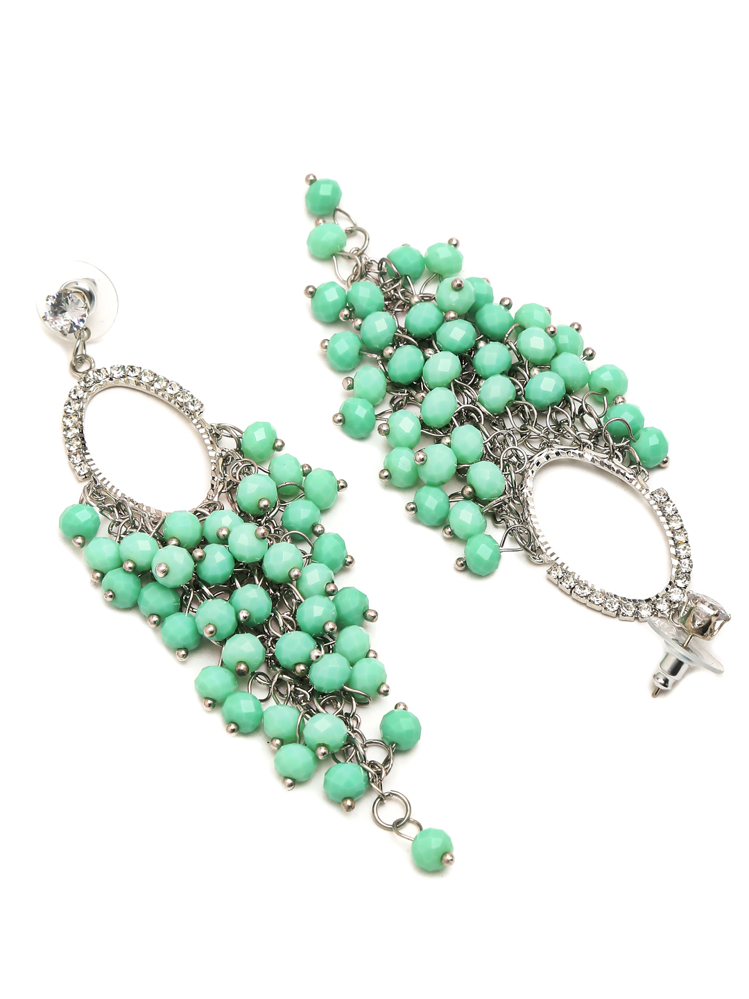 YouBella Earrings for women Jewellery Crystal Earings Earrings for Girls and Women (Green)