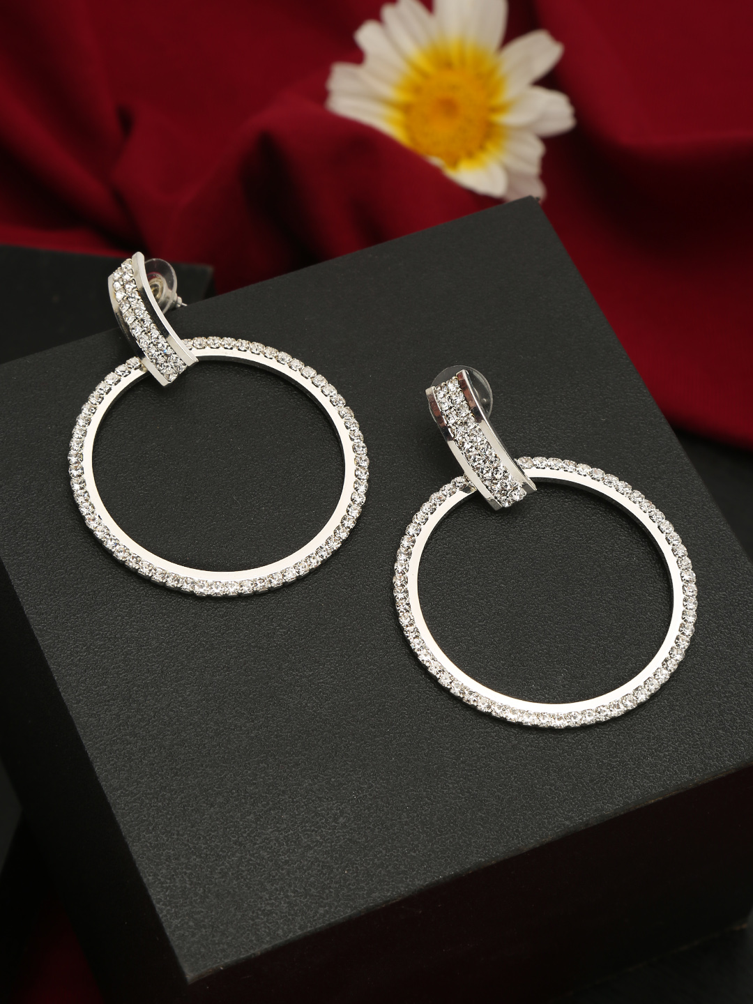 YouBella Jewellery Earings Drop and Dangler Earrings for Girls and Women (Silver)
