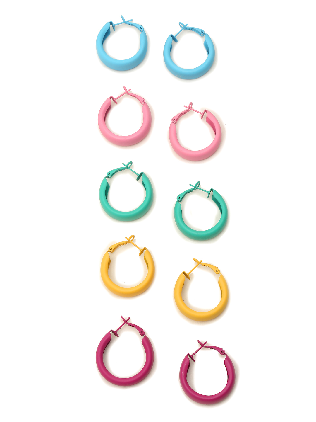 YouBella Fashion Jewellery Multicolor Hoop Combo of 5 Pair of Earrings for Girls and Women (Multicolor) (YBEAR_33134)