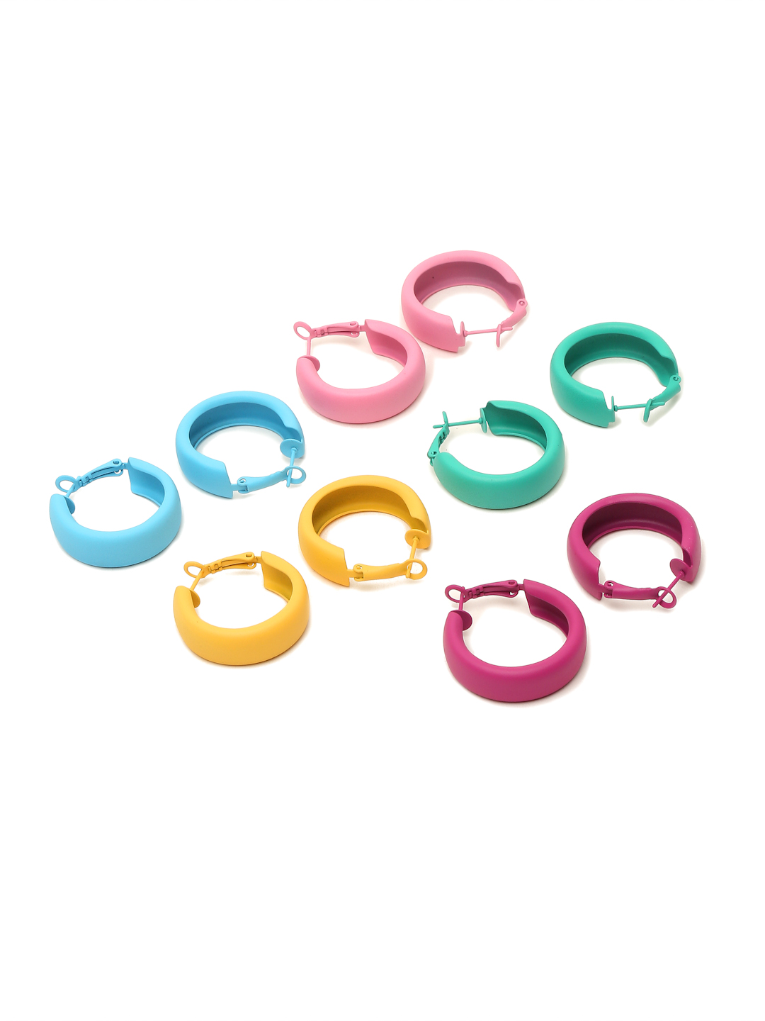 YouBella Fashion Jewellery Multicolor Hoop Combo of 5 Pair of Earrings for Girls and Women (Multicolor) (YBEAR_33134)