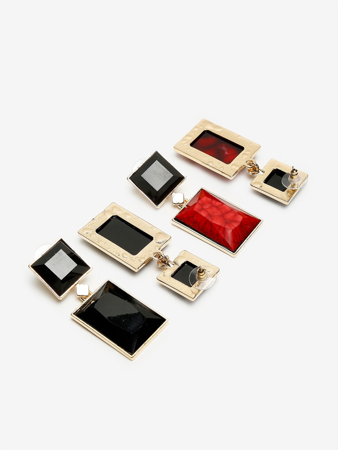 YouBella Fashion Jewellery Gold Plated Combo of 2 Pair of Geometric Earrings for Girls and Women (Multicolor) (YBEAR_33141)