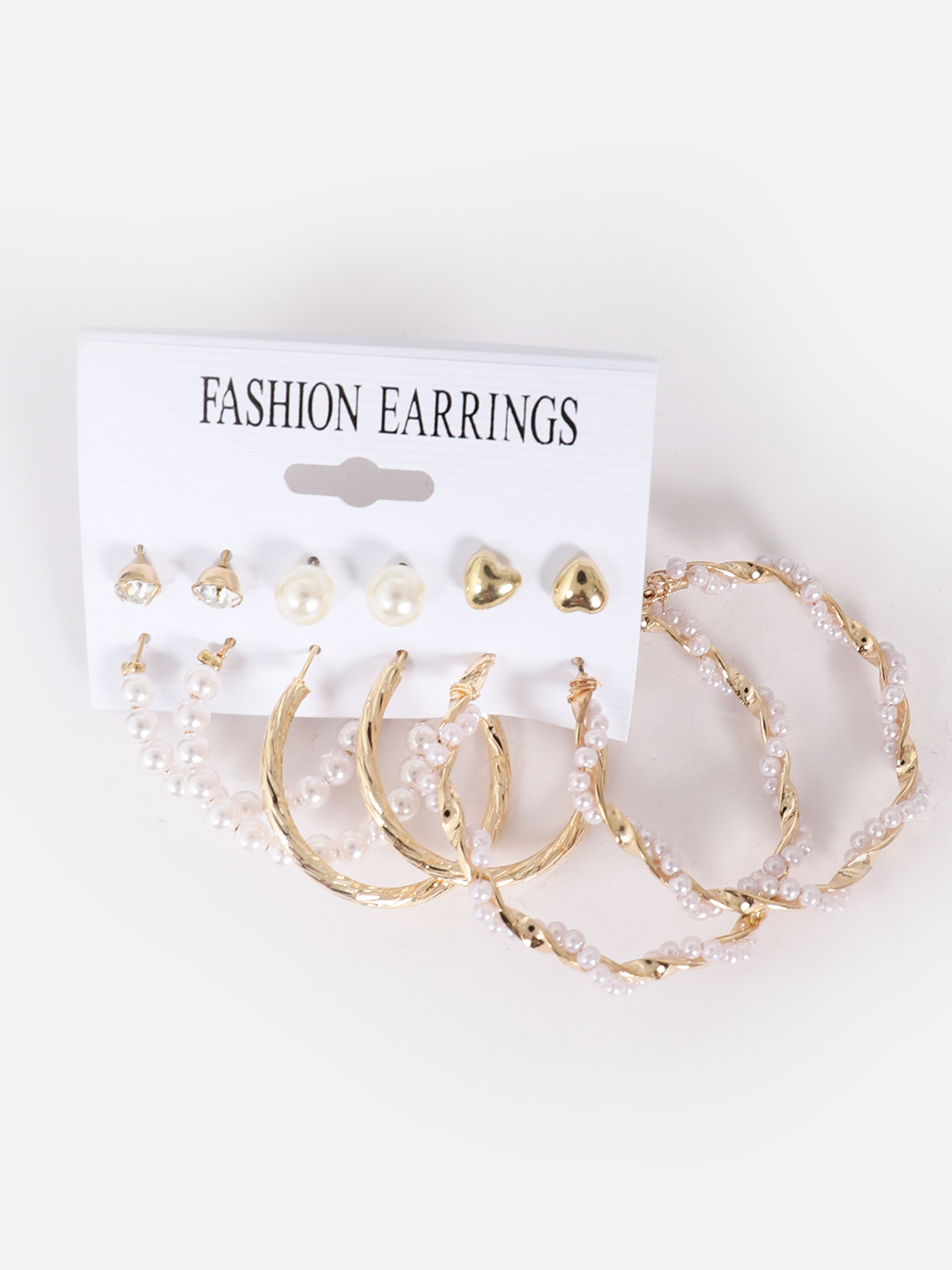 YouBella Women Set of 12 Gold-Plated Stud/Huggie/Hoop Earring