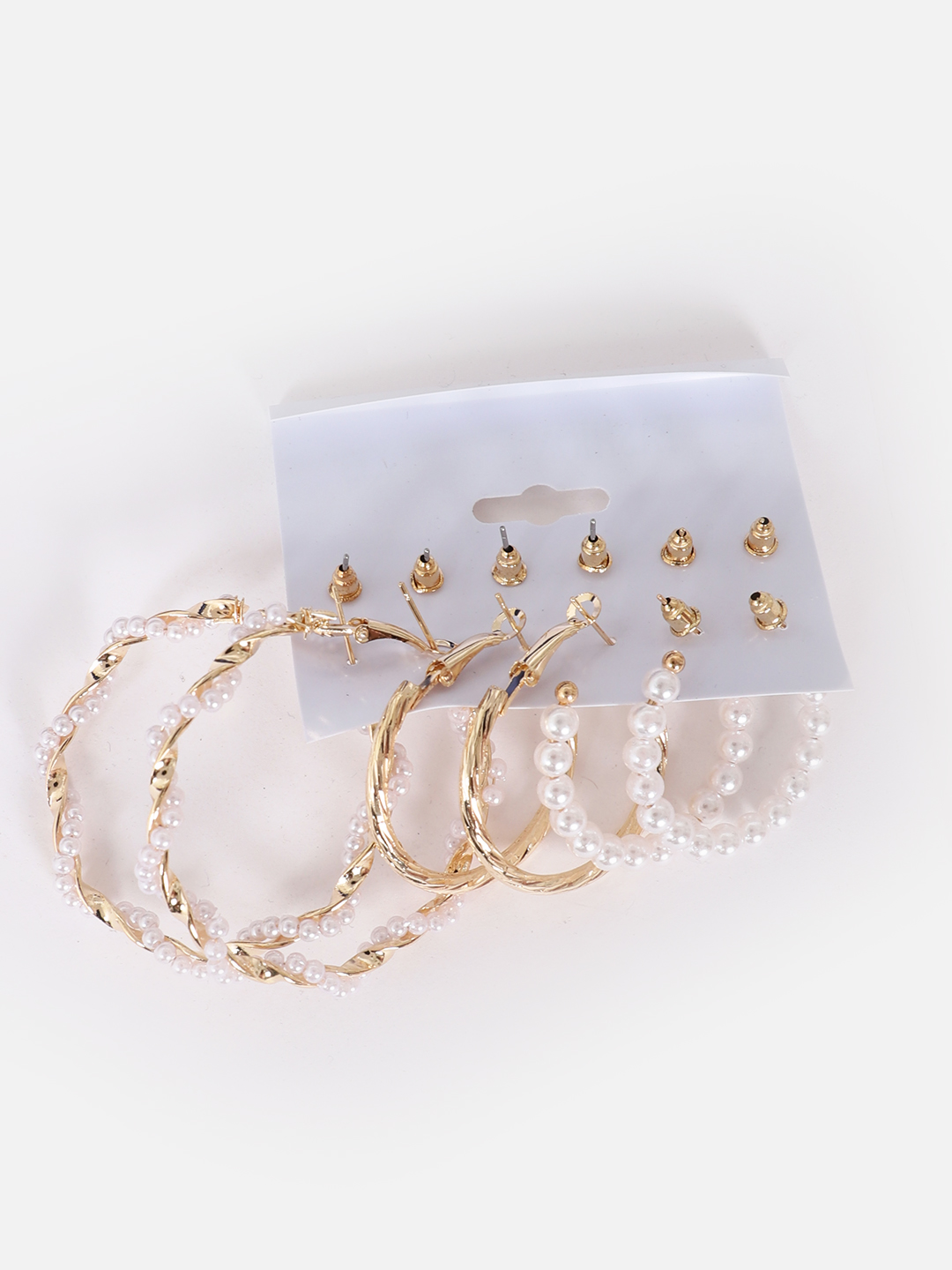 YouBella Women Set of 12 Gold-Plated Stud/Huggie/Hoop Earring