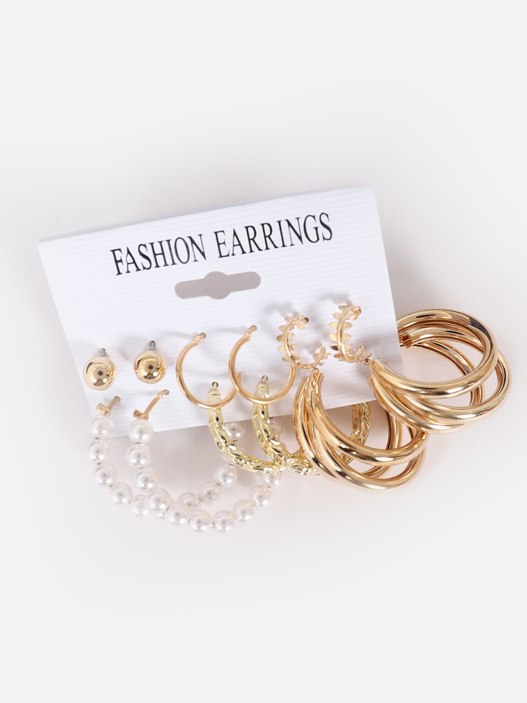 YouBella Women Set of 12 Gold-Plated Stud/Huggie/Hoop Earring