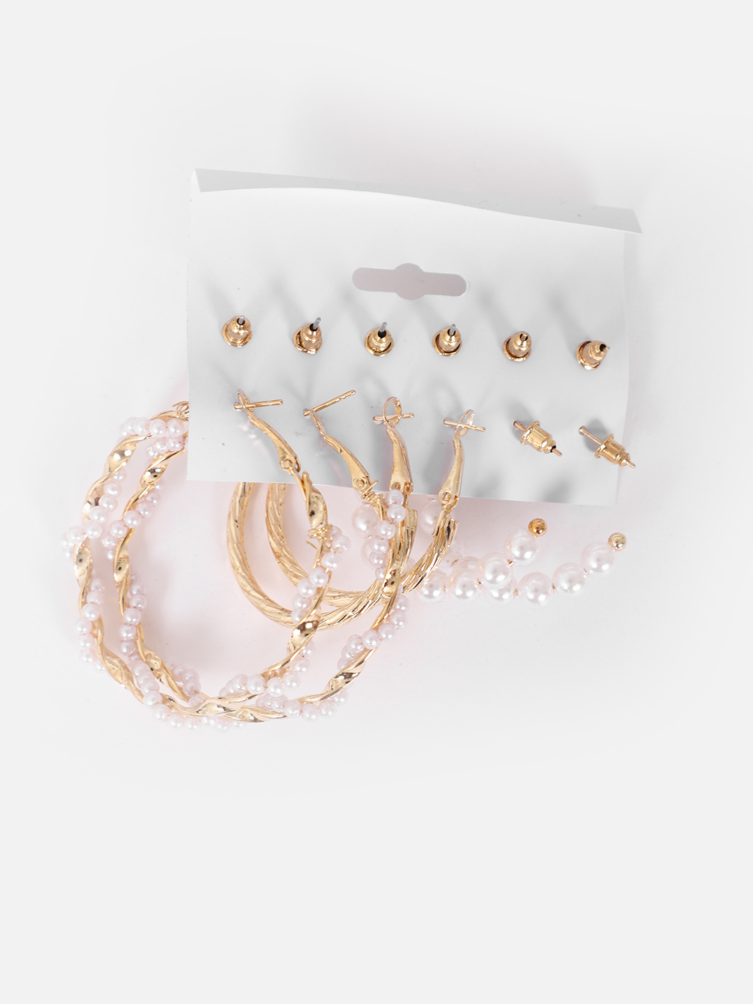 YouBella Women Set of 12 Gold-Plated Stud/Huggie/Hoop Earring