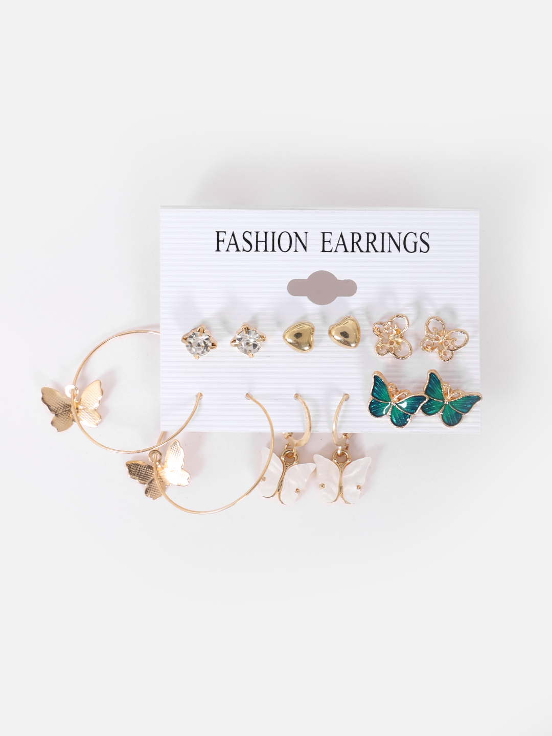 YouBella Women Set of 12 Gold-Plated Stud/Huggie/Hoop Earring