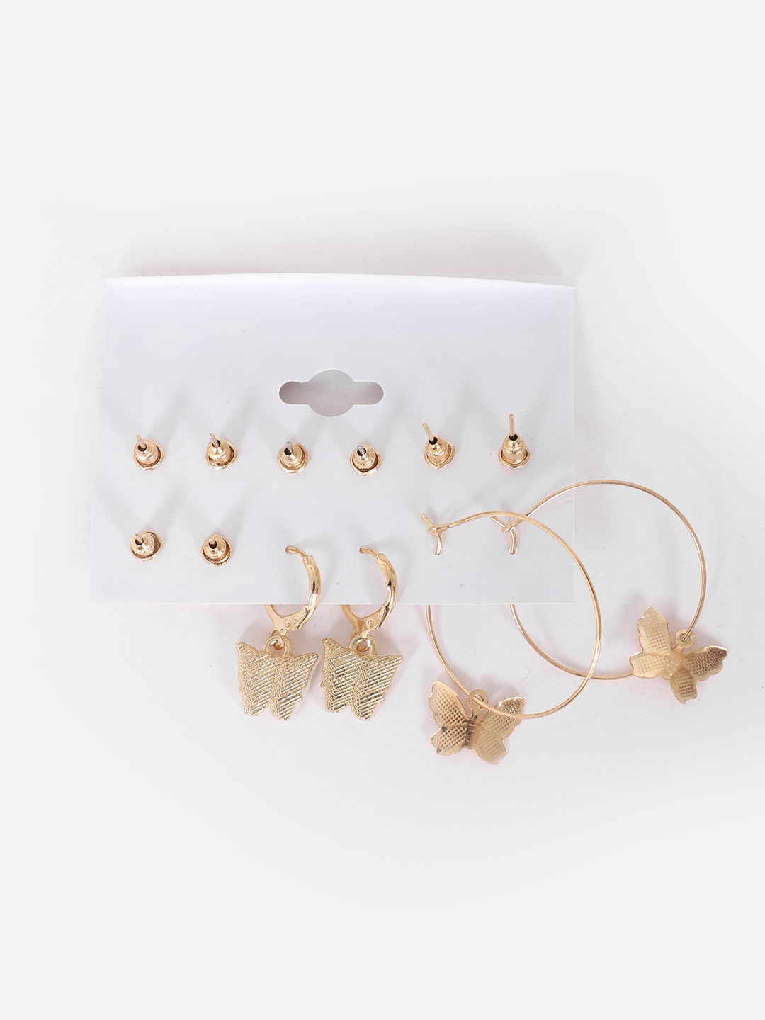 YouBella Women Set of 12 Gold-Plated Stud/Huggie/Hoop Earring