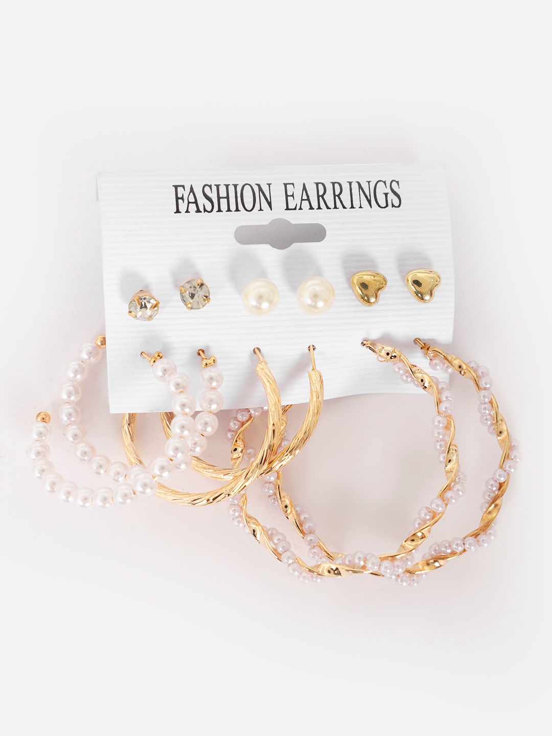 YouBella Women Set of 12 Gold-Plated Stud/Huggie/Hoop Earring
