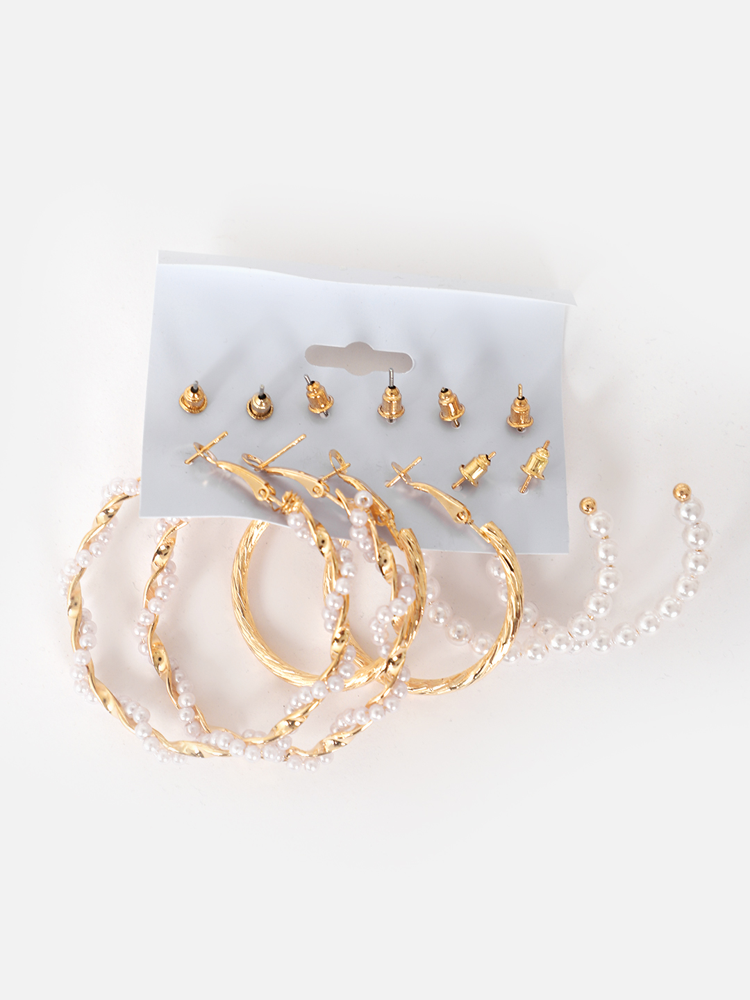 YouBella Women Set of 12 Gold-Plated Stud/Huggie/Hoop Earring