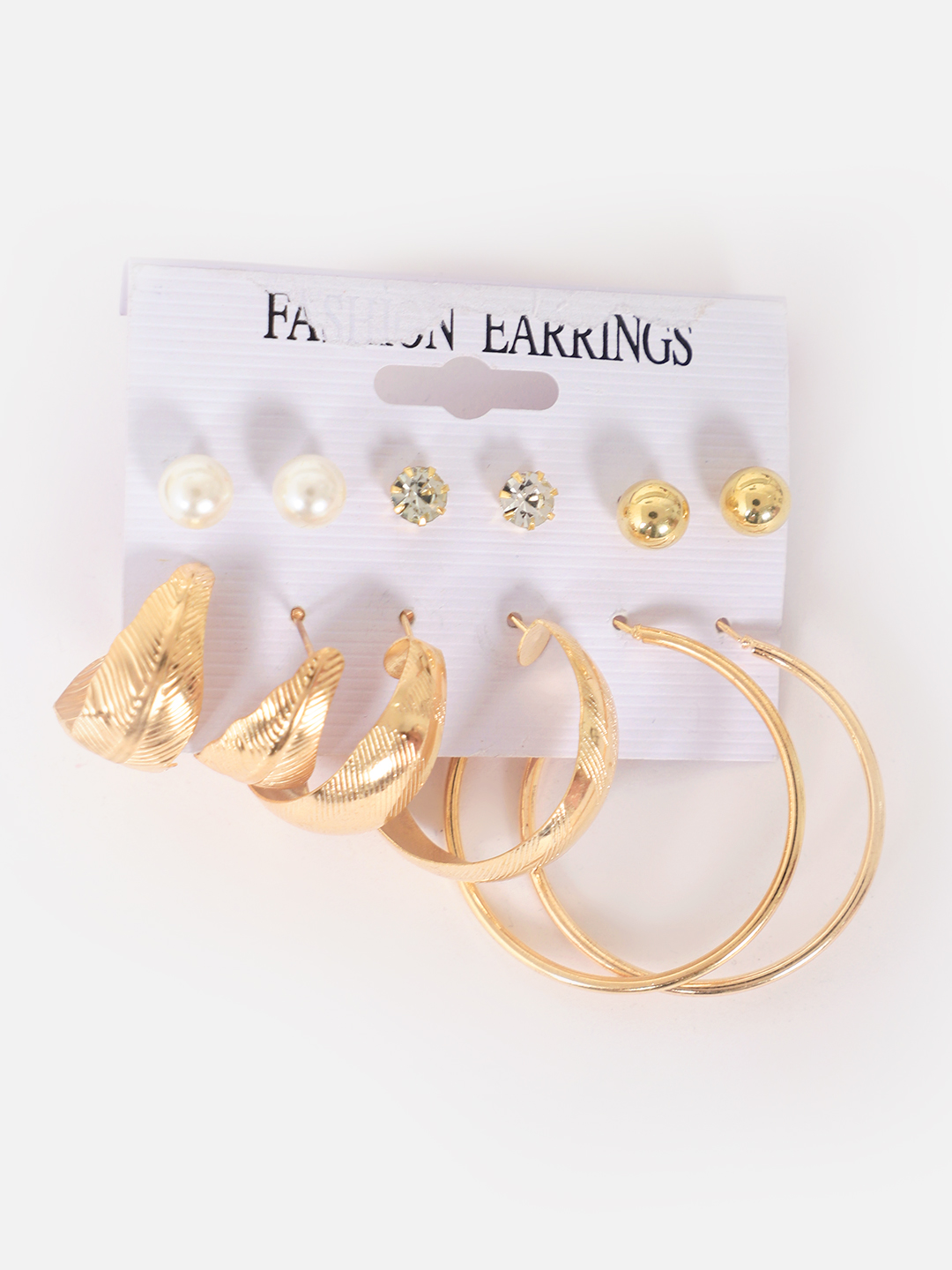 YouBella Women Set of 12 Gold-Plated Stud/Huggie/Hoop Earring