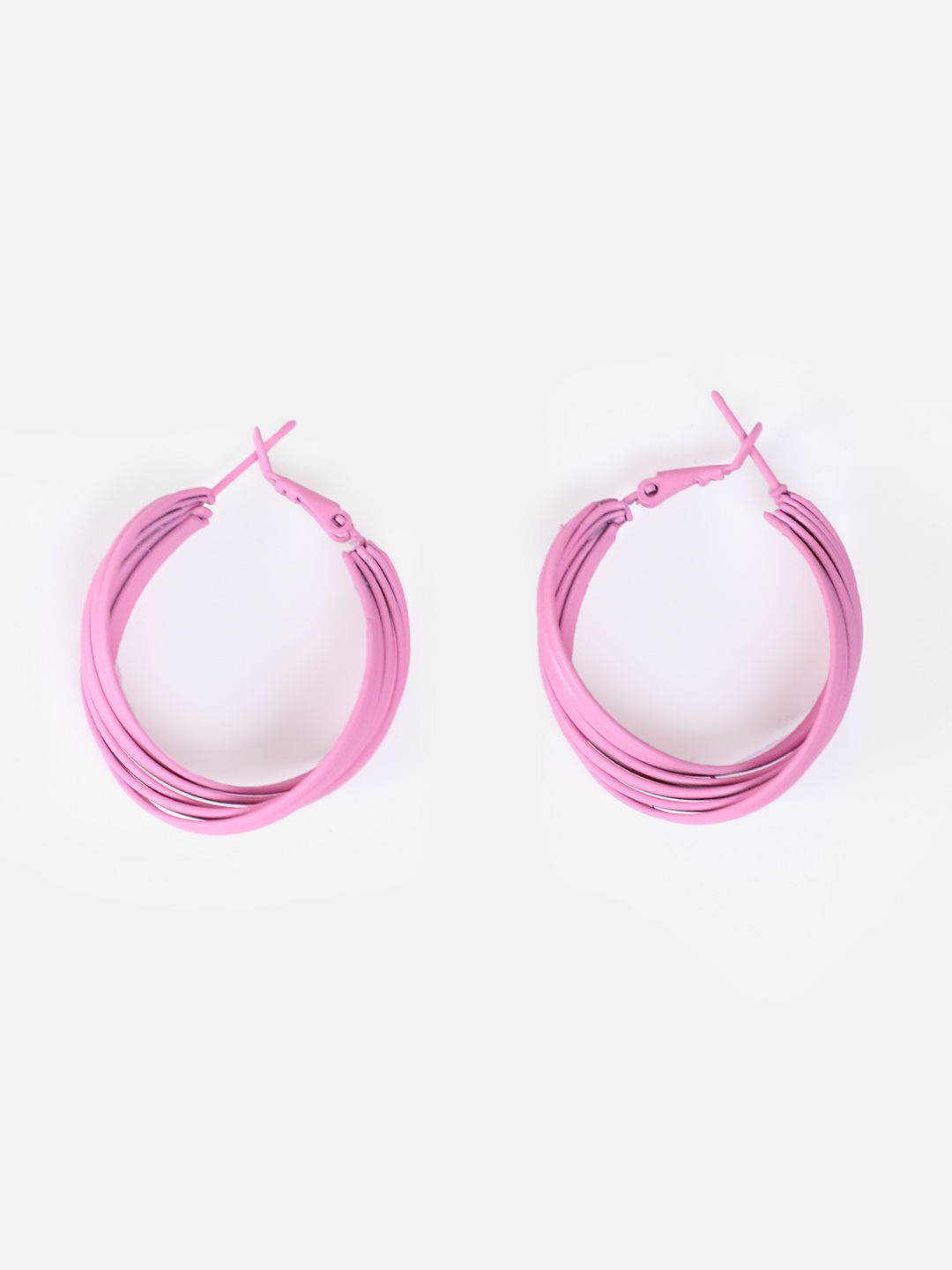 YouBella Fashion Jewellery Hoop Earrings for Girls and Women (Pink)