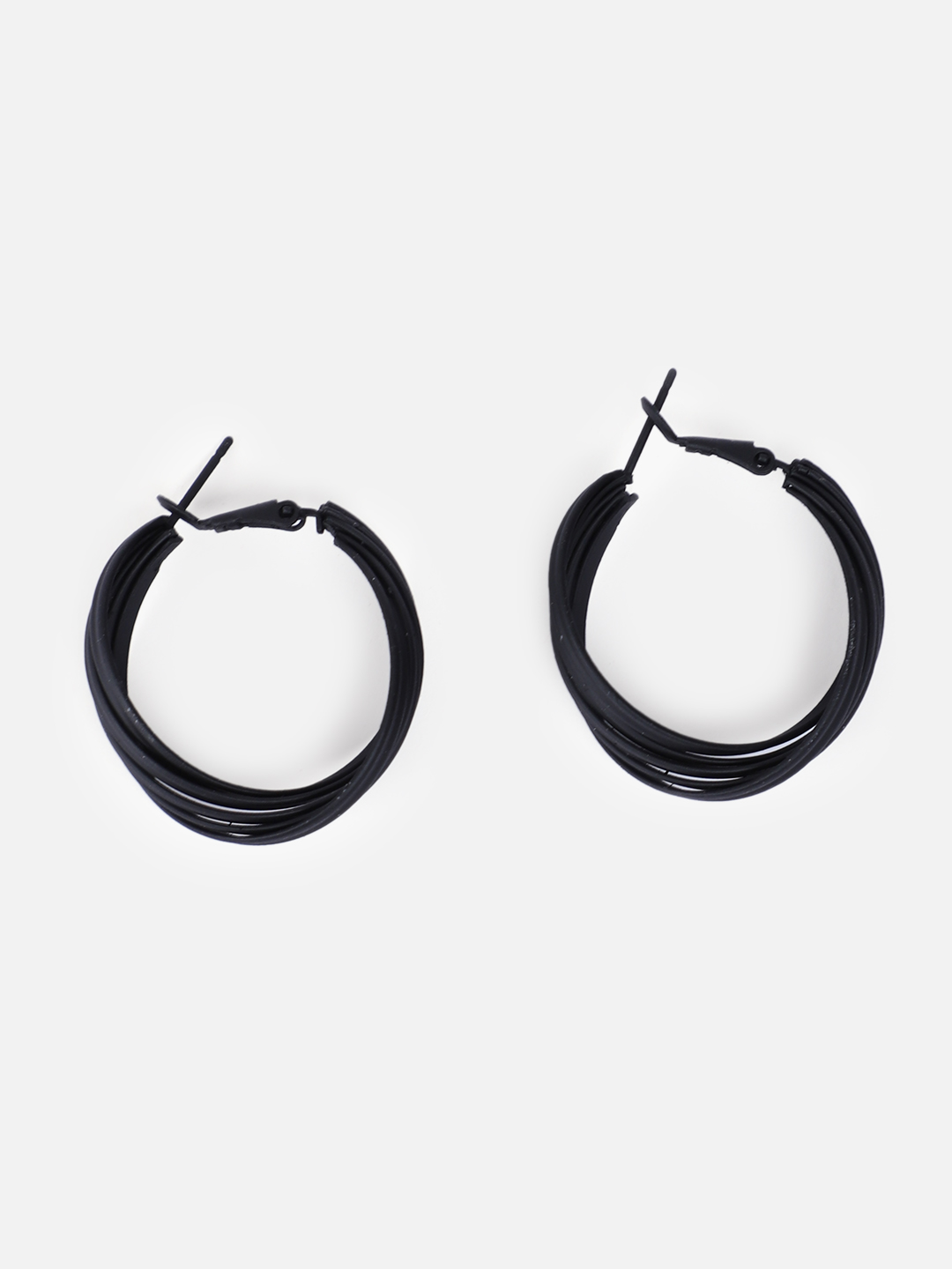 YouBella Fashion Jewellery Hoop Earrings for Girls and Women (Black)