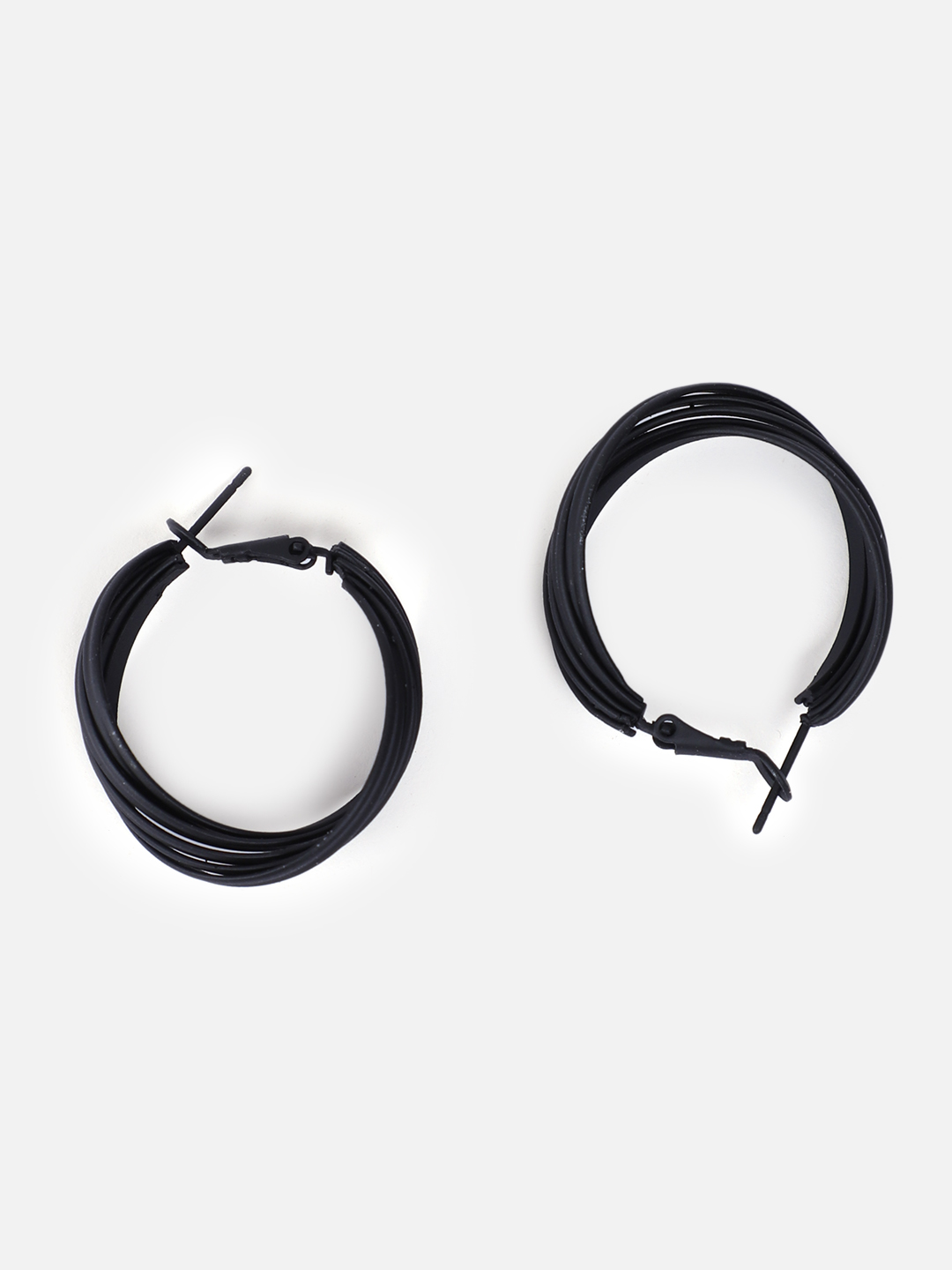 YouBella Fashion Jewellery Hoop Earrings for Girls and Women (Black)