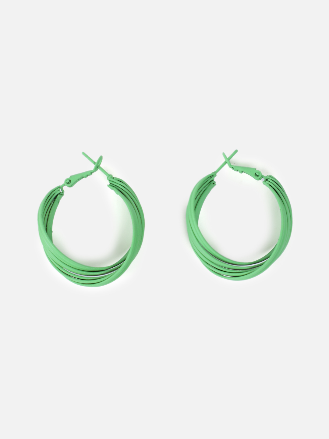 YouBella Fashion Jewellery Hoop Earrings for Girls and Women (Green)