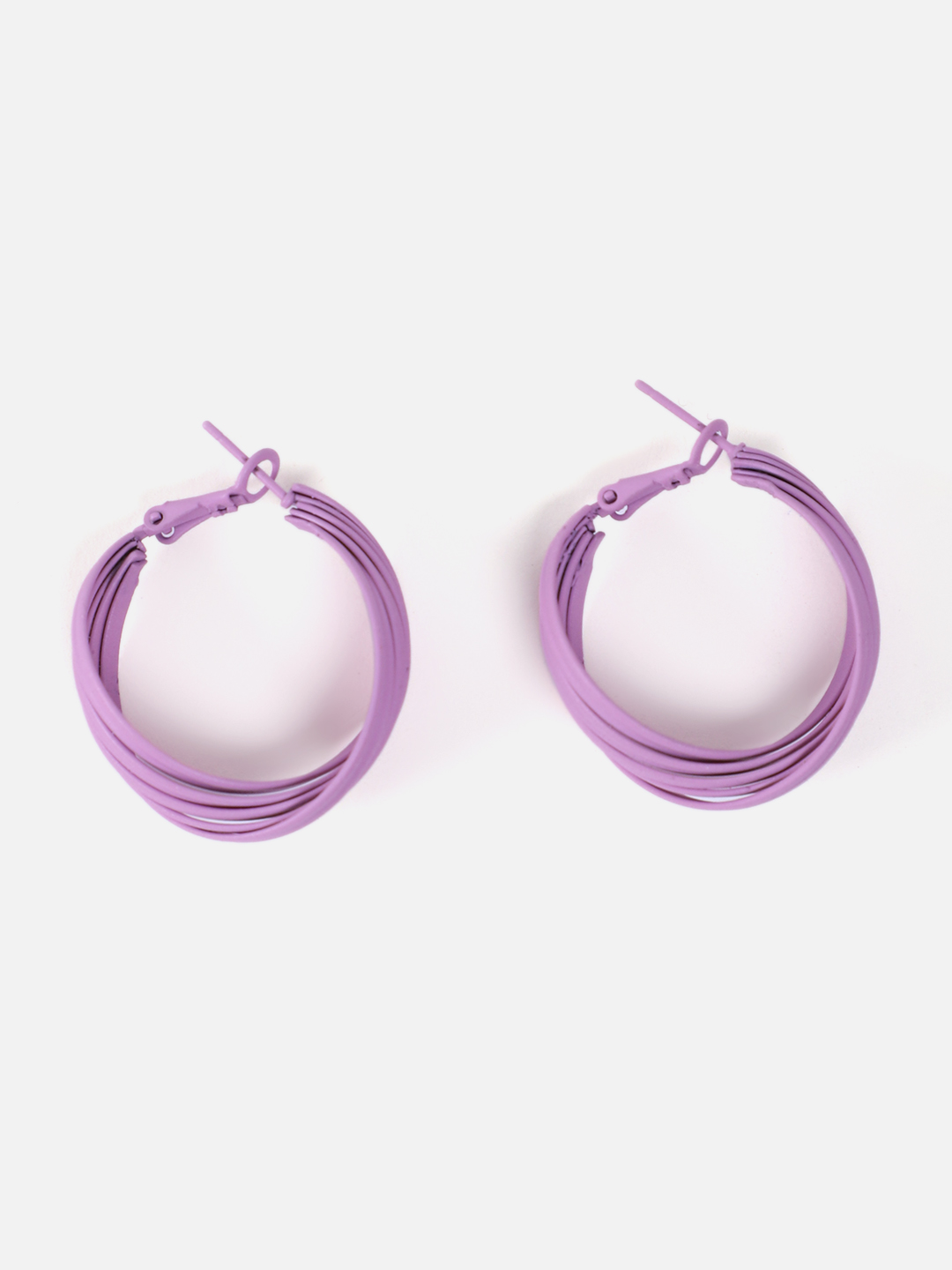 YouBella Fashion Jewellery Hoop Earrings for Girls and Women (Purple)