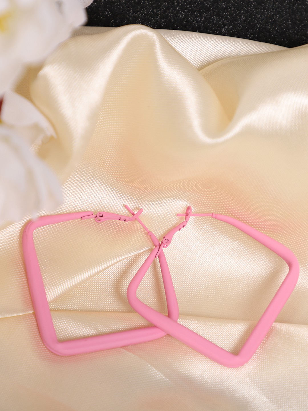 YouBella Fashion Jewellery Hoop Earrings for Girls and Women (Pink)