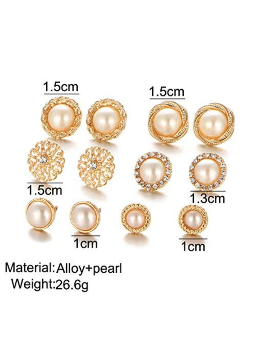 YouBella Fashion Jewellery Gold Plated Ear rings Combo of Earrings for Girls and Women (Style 1)