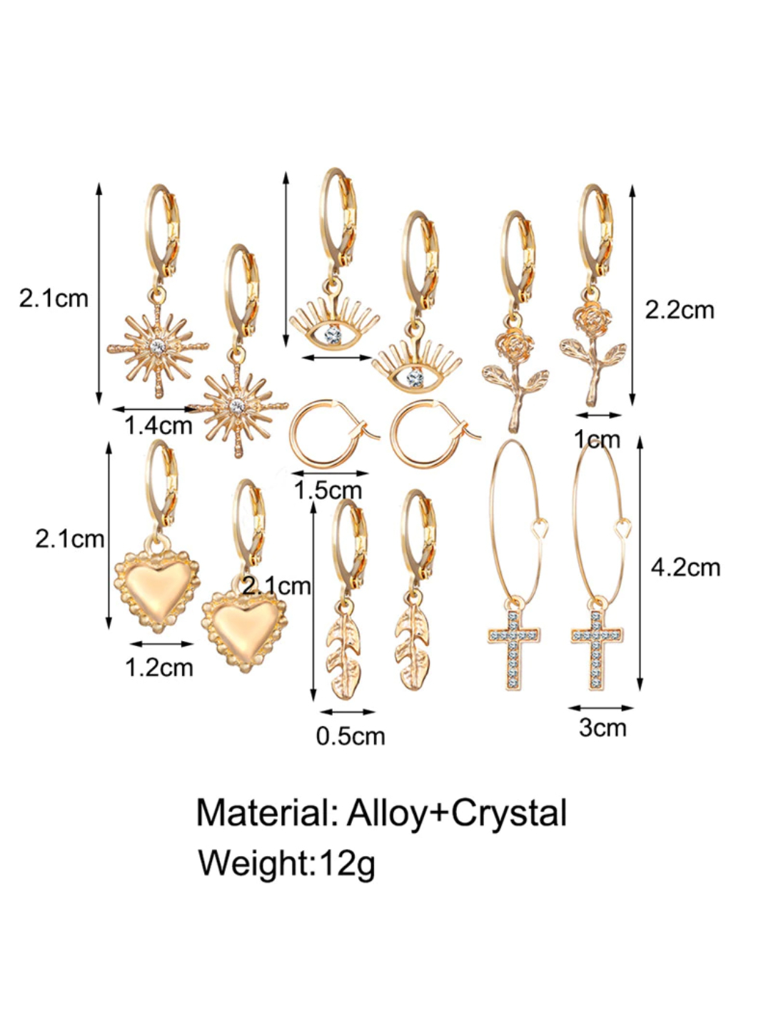 YouBella Fashion Jewellery Gold Plated Ear rings Combo of Earrings for Girls and Women (Style 1)