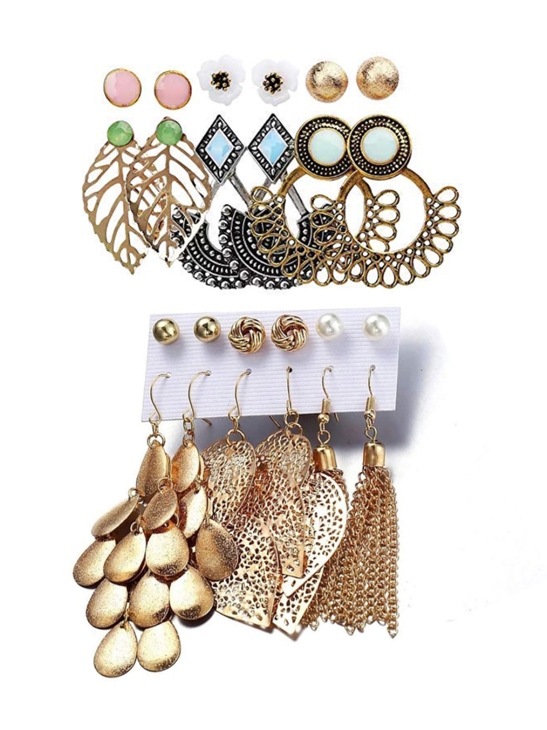 YouBella Fashion Jewellery Gold Plated Ear rings Combo of Earrings for Girls and Women (Style 4)