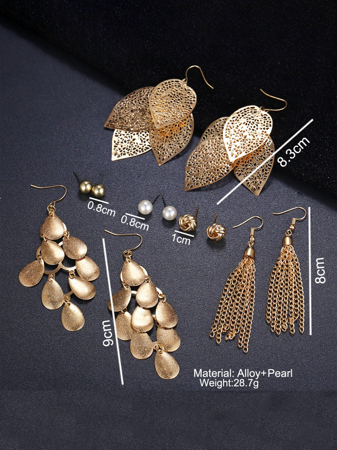 YouBella Fashion Jewellery Gold Plated Ear rings Combo of Earrings for Girls and Women (Style 4)