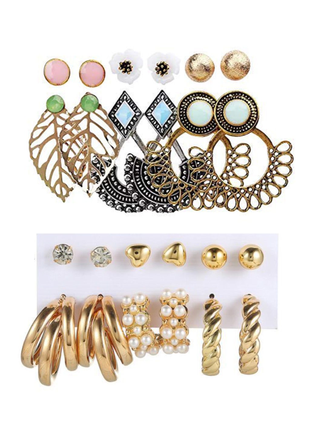 YouBella Fashion Jewellery Gold Plated Ear rings Combo of Earrings for Girls and Women (Style 5)