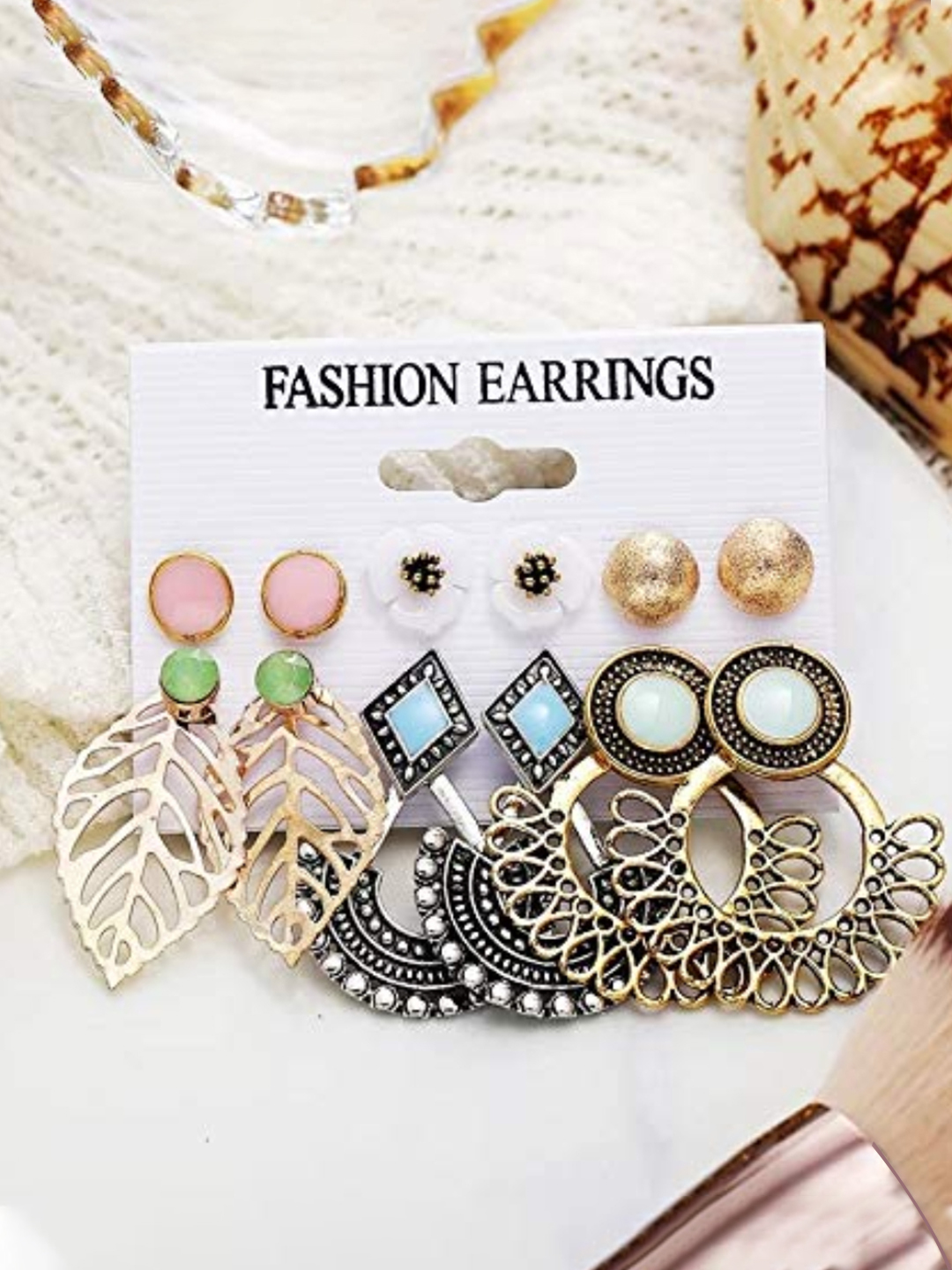 YouBella Fashion Jewellery Gold Plated Ear rings Combo of Earrings for Girls and Women (Style 5)