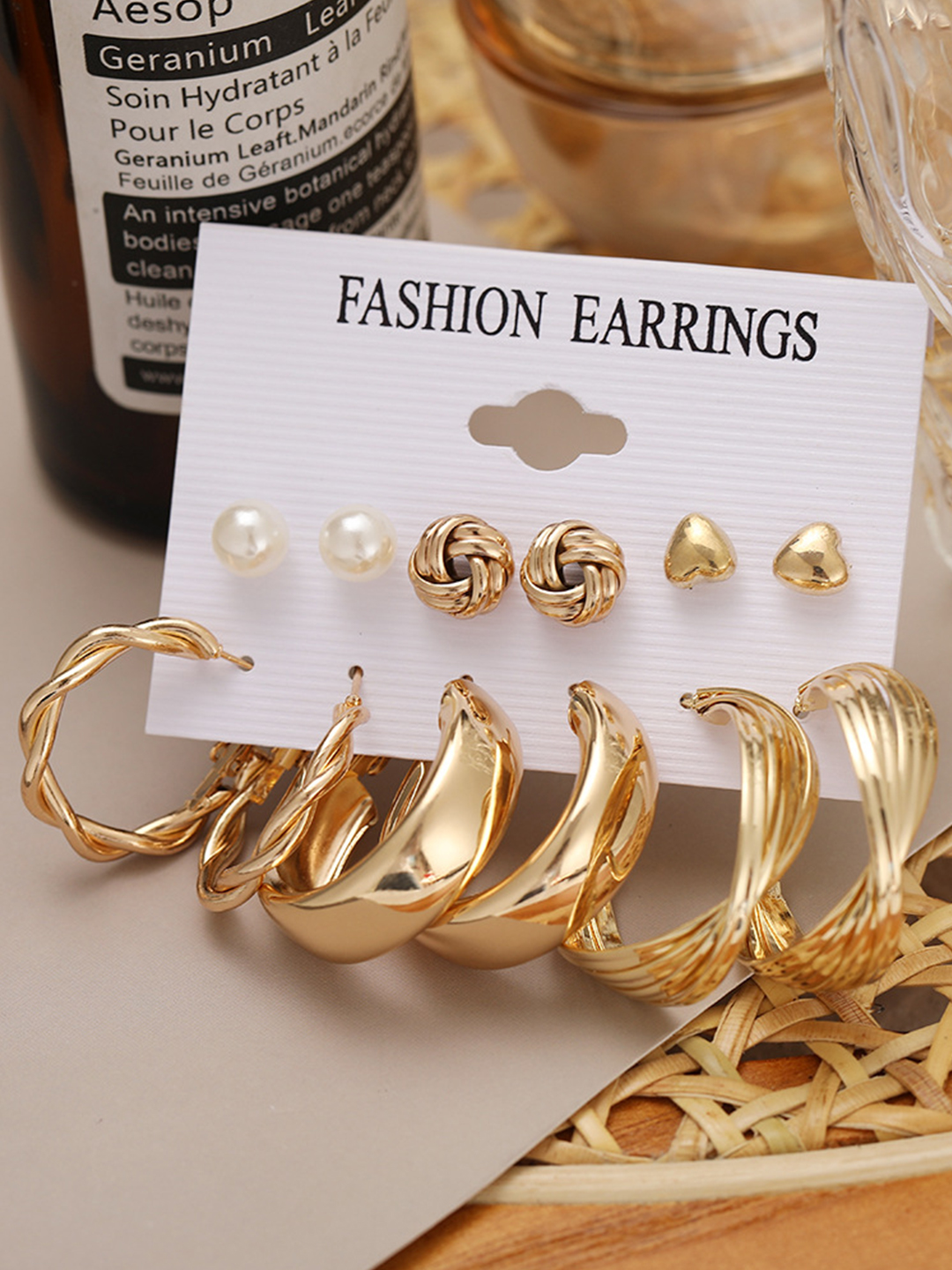 YouBella Fashion Jewellery Gold Plated Ear rings Combo of Earrings for Girls and Women (Style 6)