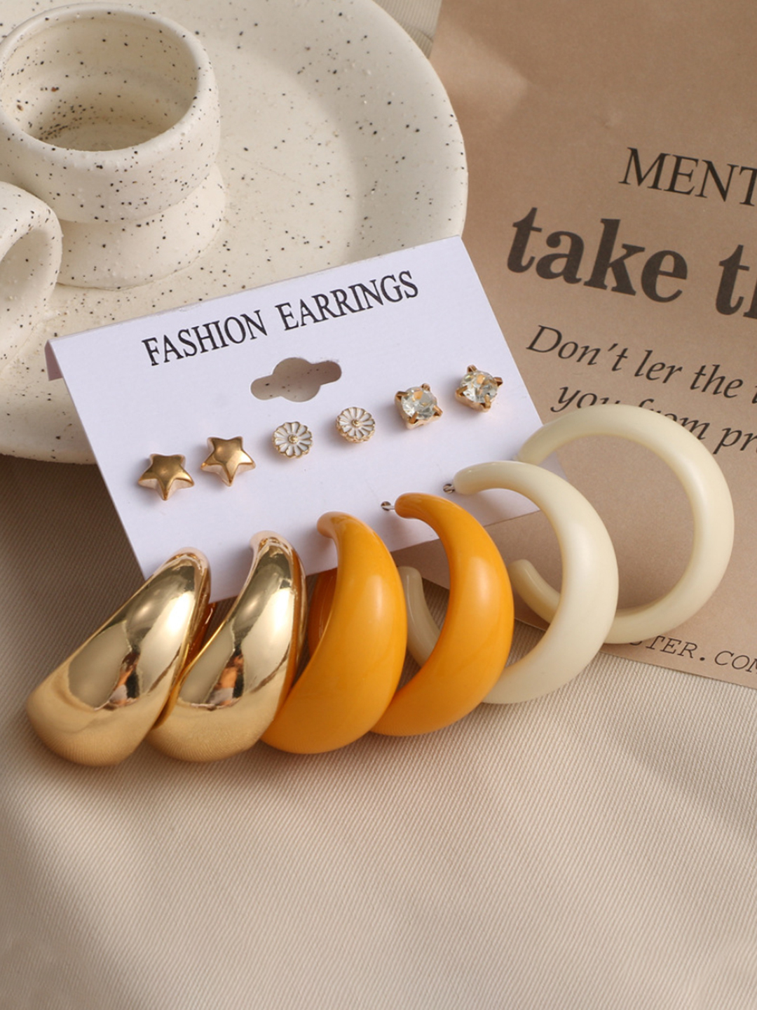 YouBella Fashion Jewellery Gold Plated Ear rings Combo of Earrings for Girls and Women (Style 1)