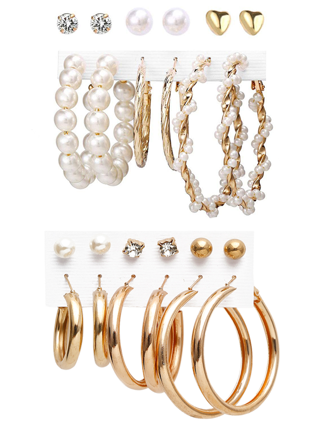 YouBella Fashion Jewellery Gold Plated Ear rings Combo of Earrings for Girls and Women (Style 4)