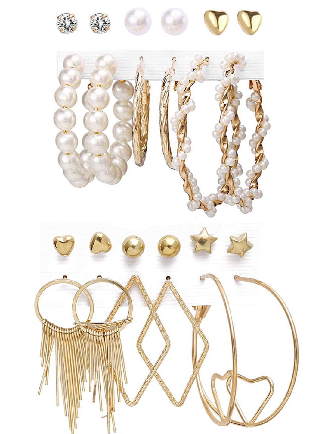 YouBella Fashion Jewellery Gold Plated Ear rings Combo of Earrings for Girls and Women (Style 5)