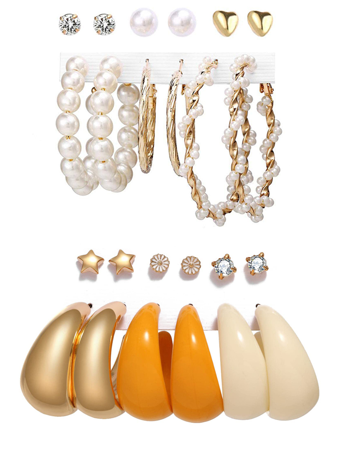 YouBella Fashion Jewellery Gold Plated Ear rings Combo of Earrings for Girls and Women (Style 6)