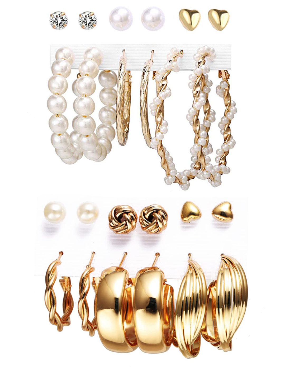 YouBella Fashion Jewellery Gold Plated Ear rings Combo of Earrings for Girls and Women (Style 1)