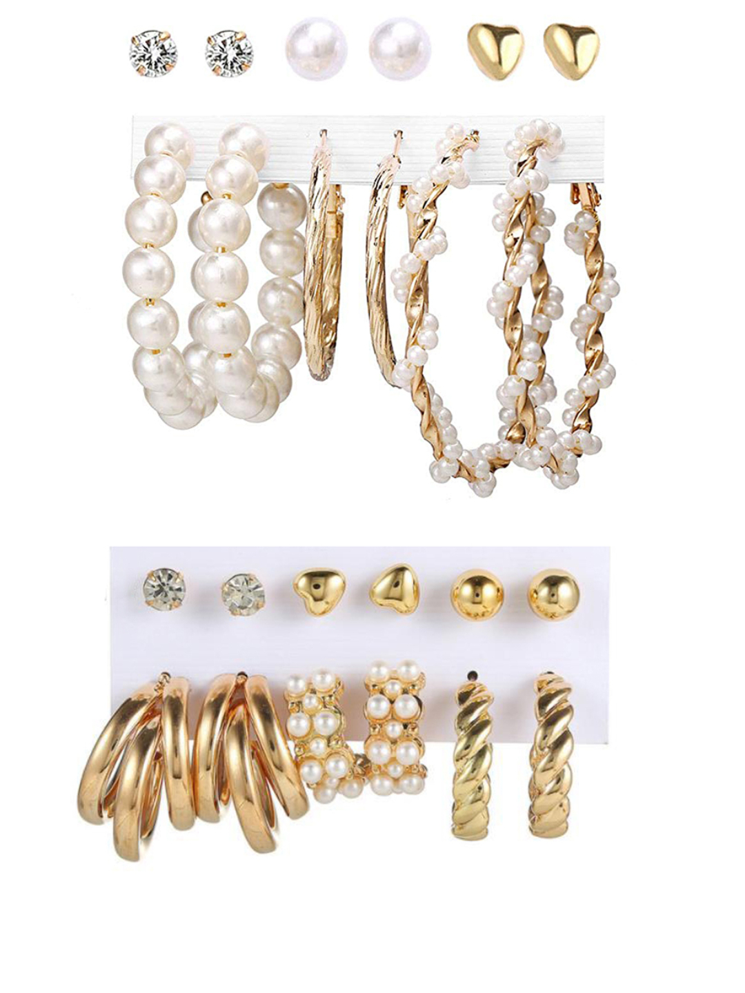 YouBella Fashion Jewellery Gold Plated Ear rings Combo of Earrings for Girls and Women (Style 2)